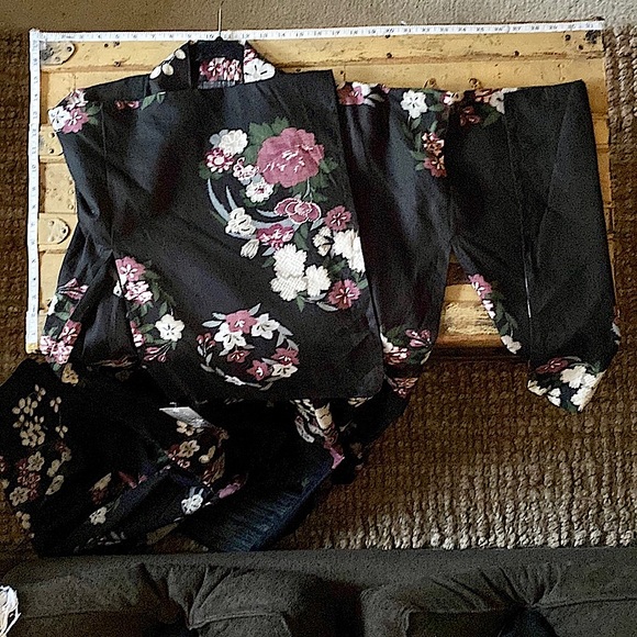 NWT VINTAGE JAPANESE KIMONO ROBE OVERSIZED KIMONO SLEEVE MAXI DRESS ROBE OSFM - Picture 4 of 16